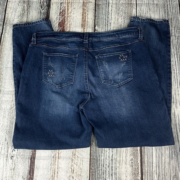 VINTAGE REUNION REWASH Blue Jeans Women’s Size 15/32 - Picture 2 of 15